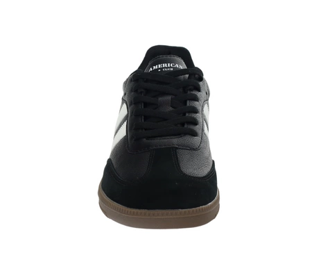 Trampki czarne modne Hit sezonu tenisówki na kauczukowej podeszwie American Club