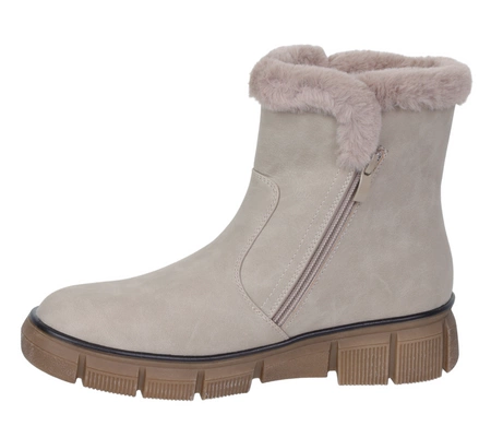 Jasne buty zimowe damskie ciepłe botki damskie trzewiki eleganckie Jezzi