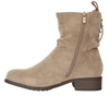 Botki damskie płaskie zamszowe beżowe Jezzi 21BT35-4257