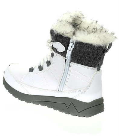 Białe śniegowce damskie buty zimowe w małych rozmiarach American Club
