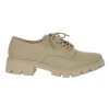 Beżowe eleganckie półbuty sznurowane derby wizytowe od Daszyński