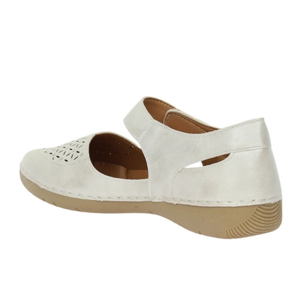 Płaskie sandały damskie na rzep z zakrytą piętą i palcami Jezzi