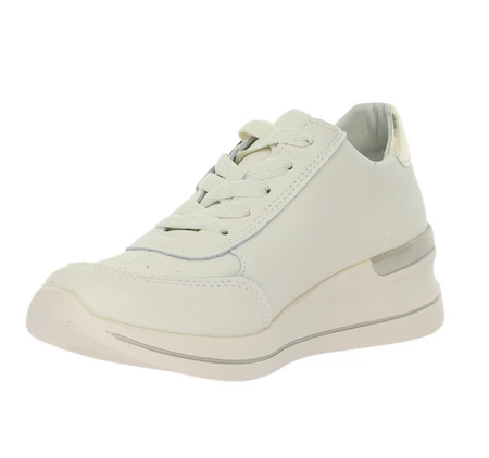 Komfortowe adidasy skórzane na zamek i sznurowadła Jezzi