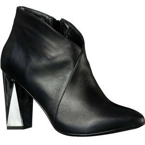 Czarne botki damskie na obcasie skórzane Massimo Lucchesi 2722