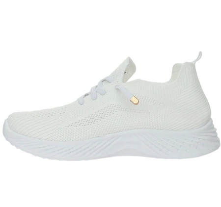 Wsuwane białe adidasy damskie wycięte siateczkowe NEWS