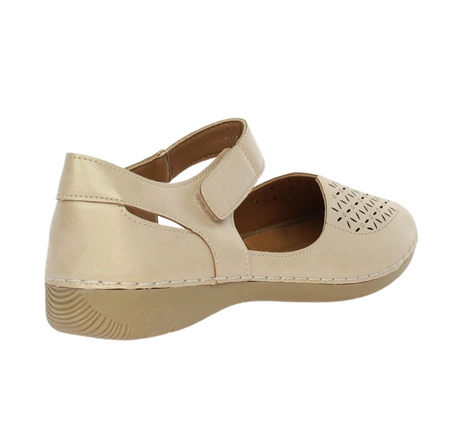 Komfortowe zabudowane sandały damskie zabudowane na rzep Jezzi