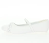 Białe czółenka dziewczęce baleriny z zapięciem American Club
