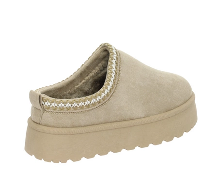 Wsuwane niskie śniegowce damskie EMU kapcie na platformie