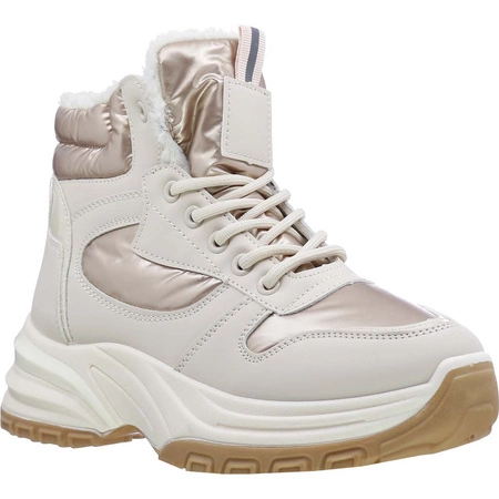 Beżowe trzewiki damskie ocieplane śniegowce Jezzi