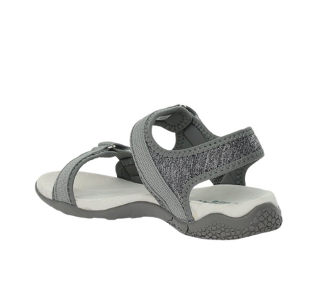 Szare sportowe sandały damskie ze skórzana wkładką American Club