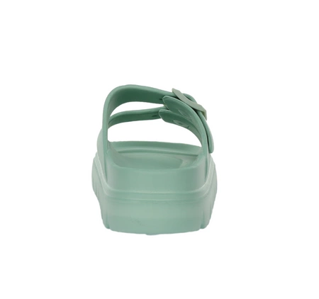 Damskie klapki wodoodporne kolorowe na dwóch paskach regulowane NEWS