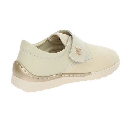 Skórzane półbuty damskie komfortowe na rzep ortopedyczne na haluksy UNISOFT