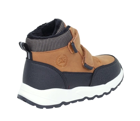 Ciepłe buty zimowe dla chłopca na rzepy ocieplone futerkiem NEWS