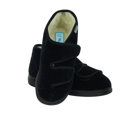 Ortopedyczne buty damskie na rzepy kapcie buty ocieplane wełną Dr Orto BEFADO