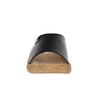 Skórzane czarne klapki na korkowej podeszwie Helios