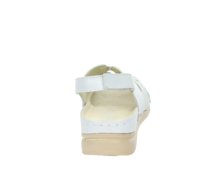 Srebrne sandały damskie komfortowe eleganckie i wygodne HELIOS