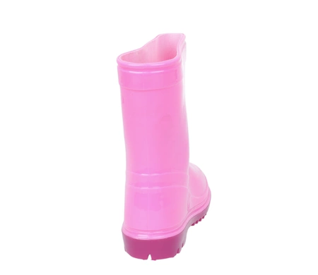 Różowe kalosze dziecięce dla dziewczynki wysokie gumowce
