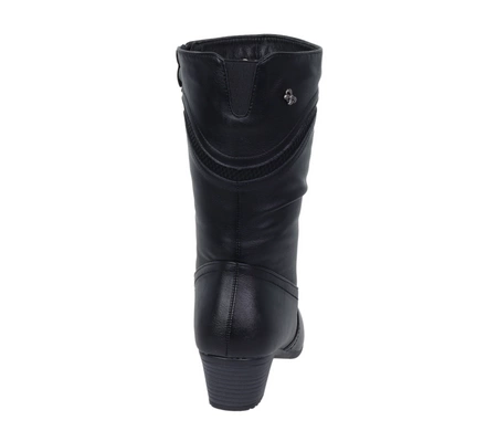 Komfortowe kozaki damskie na niskim obcasie UNISOFT