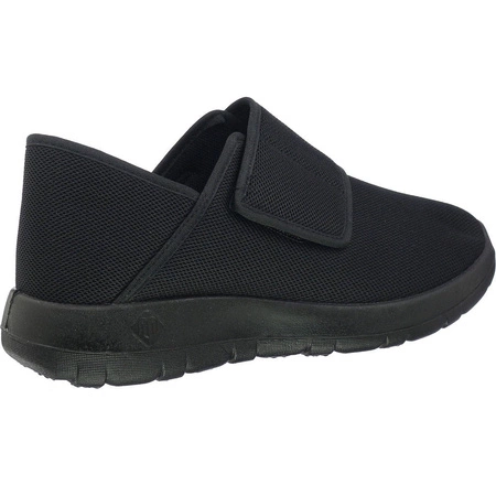 Czarne adidasy damskie na rzep komfortowe półbuty NEWS