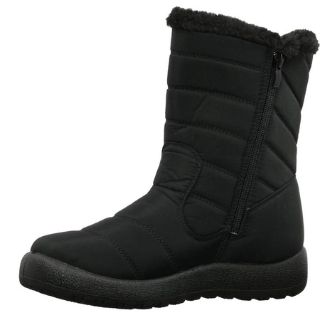 Czarne śniegowce damskie wysokie trzewiki Jezzi