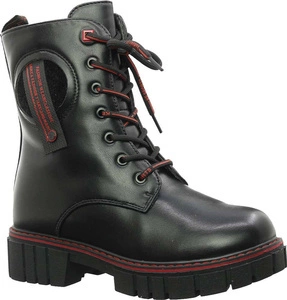 Czarne glany buty zimowe dziewczęce MissE