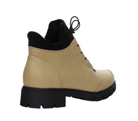 Damskie zimowe traperki buty trekkingowe z eko skóry Jezzi