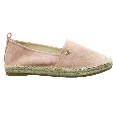 Różowe espadryle damskie mokasyny Jezzi