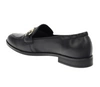 Czarne skórzane półbuty damskie płaskie eleganckie loafersy RYŁKO