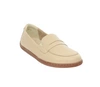 Beżowe mokasyny damskie skórzane na szerokie stopy Barefoot Helios 
