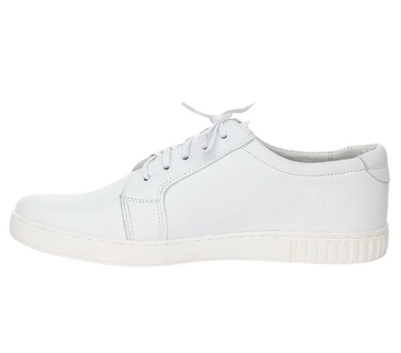 Białe skórzane adidasy męskie półbuty sportowe POLBUT