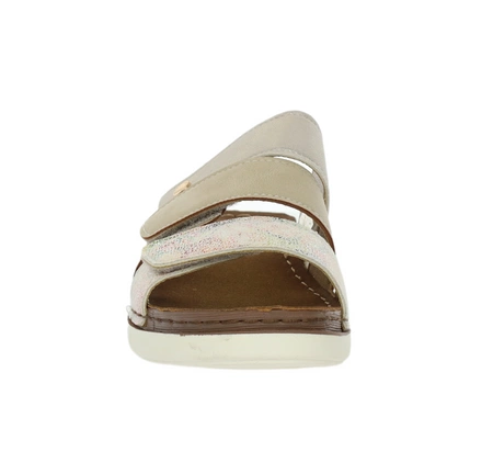 Eleganckie i komfortowe klapki damskie płaskie na rzepy Jezzi