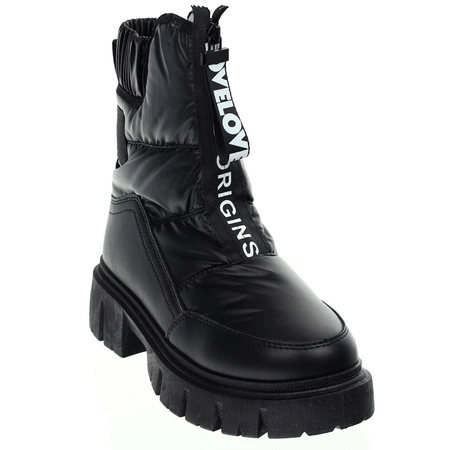 Modne śniegowce damskie czarne ciepłe botki Jezzi