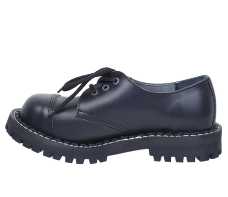 Glany niskie 3 dziury/ oczka derby skórzane STEEL 101/102