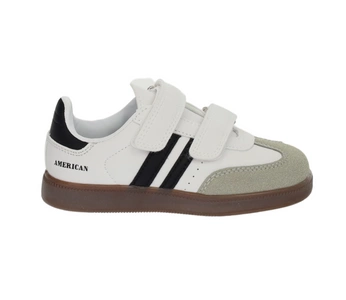 Adidasy dziecięce na rzepy skóra ekologiczna kauczukowa podeszwa SAMBA American Club