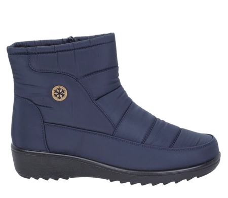 Ciepłe i eleganckie botki zimowe damskie na zamek śniegowce UNISOFT