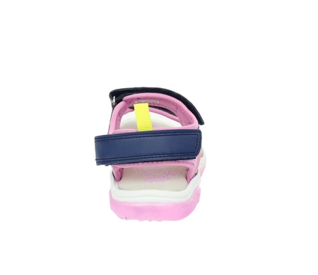 Wytrzymałe sandałki dziecięce dla dziewczynki świecące podeszwy American Club