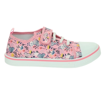 Trampki dziewczęce kolorowe na lato zapinane na rzepy American Club