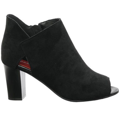 Botki damskie na obcasie peep-toe wiosenne Jezzi