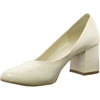 Buty na obcasie ślubne czółenka beż AZALI  - Polski Produkt