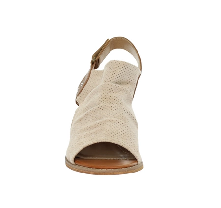 Modne sandały damskie na drewnianym słupku Jezzi