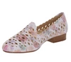 Różowe ażurowe półbuty wsuwane damskie czółenka płaskie Jezzi