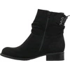 Czarne botki damskie płaskie zamszowe saszki Jezzi