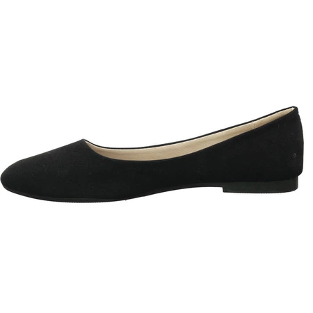 Czarne baleriny damskie zamszowe Jezzi