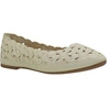 Beżowe balerinki damskie ażurowe kwiatki Jezzi