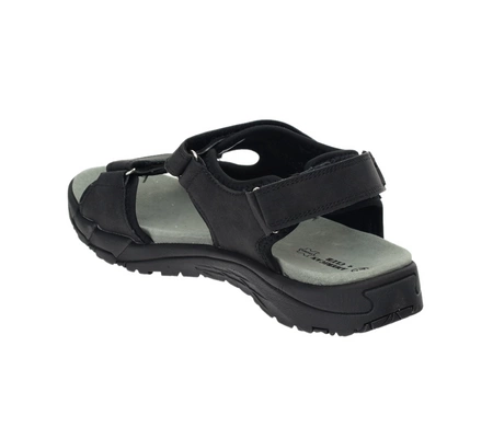 Czarne sandały męskie sportowe na rzepy wytrzymałe American Club