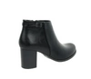 Czarne eleganckie botki do kostki na obcasie ocieplane Jezzi