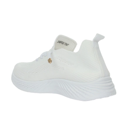 Wsuwane białe adidasy damskie wycięte siateczkowe NEWS