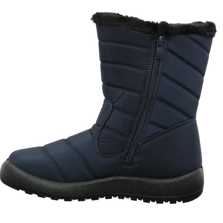 Damskie śniegowce granatowe wysokie wodoodporne Jezzi