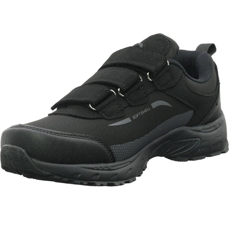 Czarne buty męskie/ chłopięce softshell na rzepy American Club