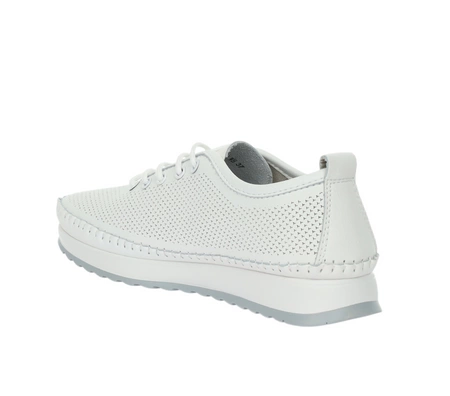 Wygodne, oddychające adidasy damskie skórzane buty białe VINCEZA